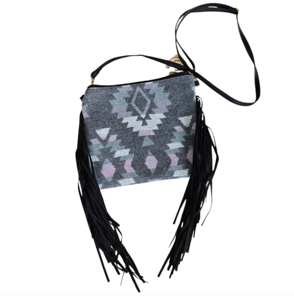 L.I.B Aztec Fringe Crossbody